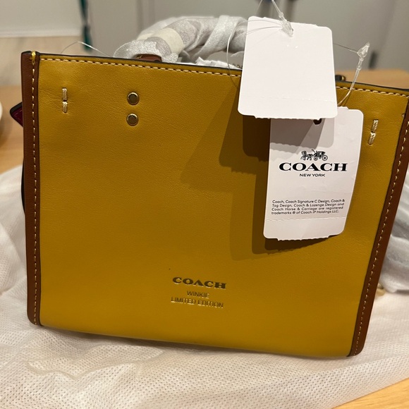 😜 RARE Coach Coachies Rogue 17 In Signature Textile Jacquard With Winkie NWT - Picture 12 of 13